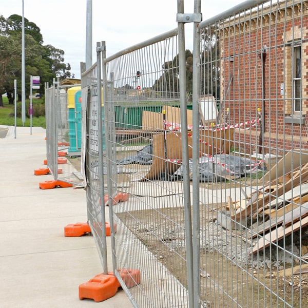 what's the process for arranging the pickup of the temporary fence once my job or even is over